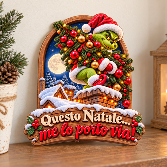 Fuoriporta natalizio «Questo Natale… me lo porto via!», vista frontale