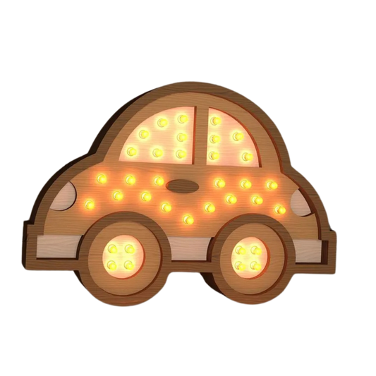 Lampada Notturna in Legno Automobile– Un Tocco di Magia per la Cameretta