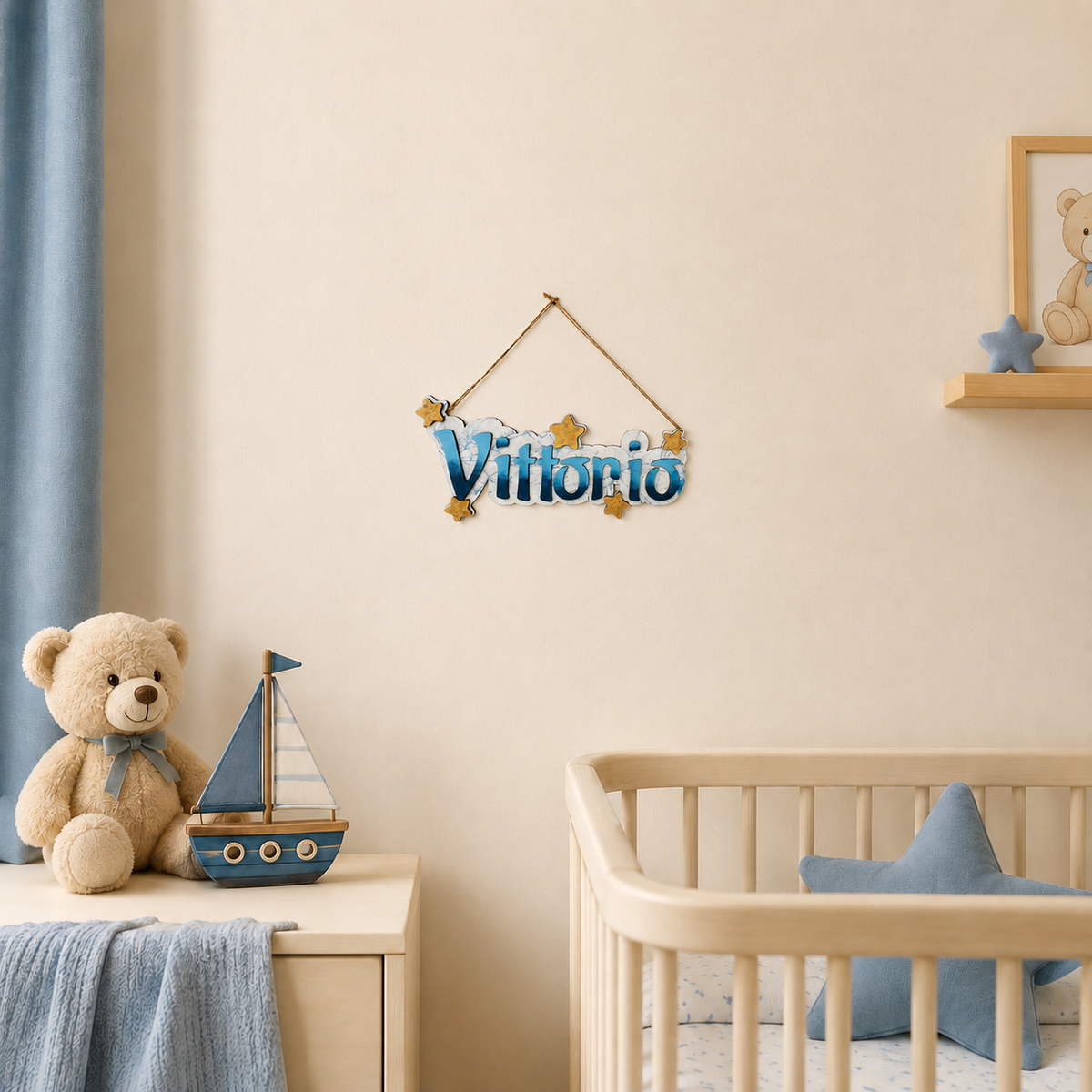 Nome Personalizzato Cameretta – Decorazione in Legno