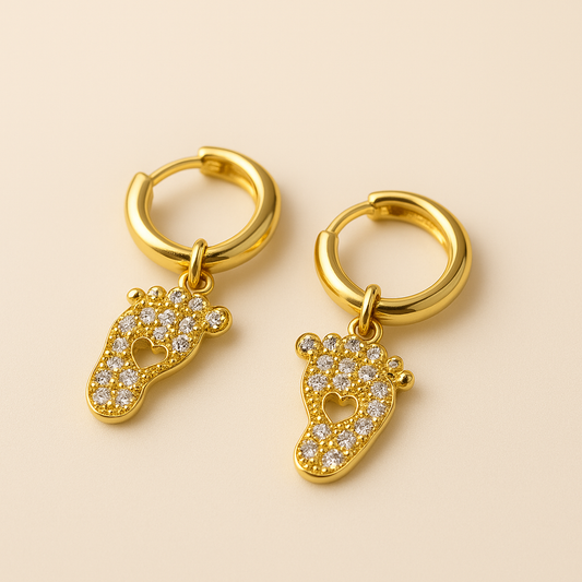 Creatrice di Sogni – Orecchini Baby Steps  | Gold & Silver | Offerta Speciale Oggi!