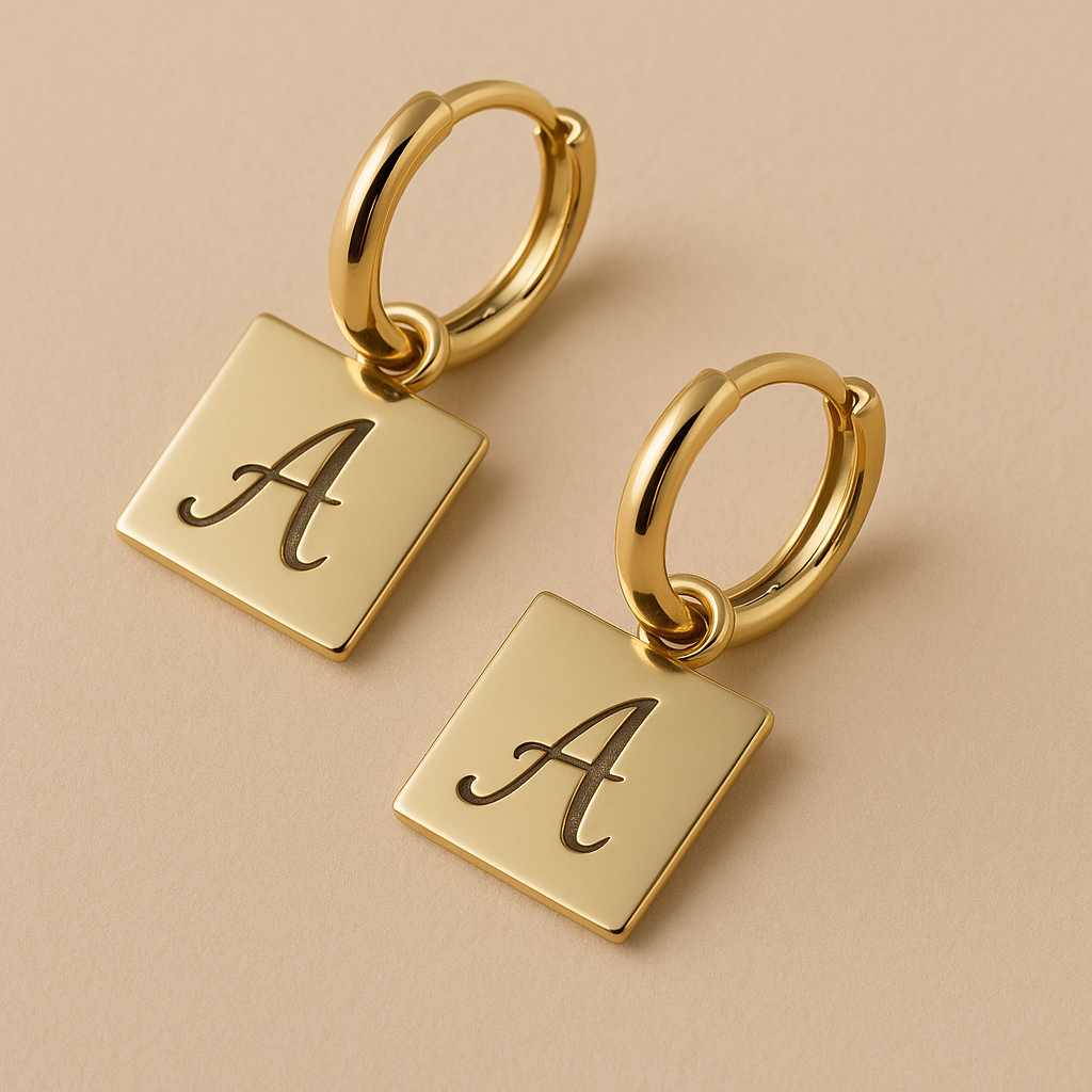 Creatrice di Sogni – Orecchini Eleganza Iniziale - Iniziale Personalizzata – Promo Speciale