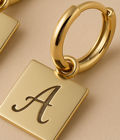 Creatrice di Sogni – Orecchini Eleganza Iniziale - Iniziale Personalizzata – Promo Speciale