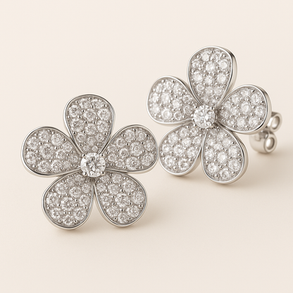 Creatrice di Sogni – Orecchini Fiori di Luce Silver/Gold  - Super Brillanti – Offerta Oggi