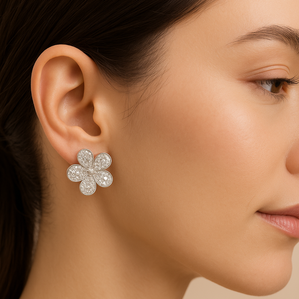 Creatrice di Sogni – Orecchini Fiori di Luce Silver/Gold  - Super Brillanti – Offerta Oggi