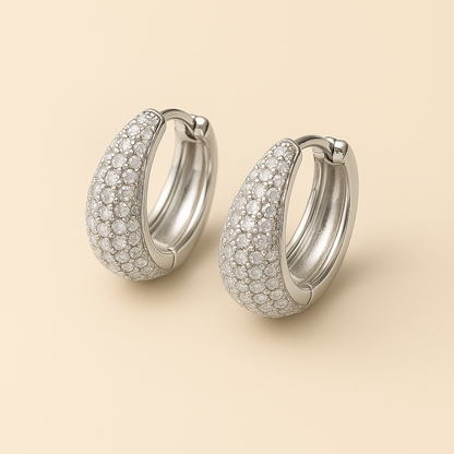 Creatrice di Sogni – Orecchini “Luce Divina” -  Cerchi Pavé Gold/Silver – Super Promo Oggi!