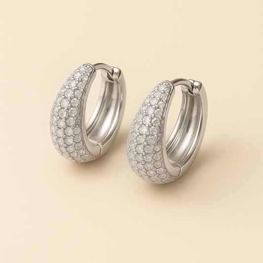 Creatrice di Sogni – Orecchini “Luce Divina” -  Cerchi Pavé Gold/Silver – Super Promo Oggi!