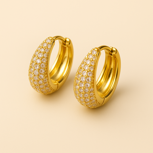 Creatrice di Sogni – Orecchini “Luce Divina” -  Cerchi Pavé Gold/Silver – Super Promo Oggi!