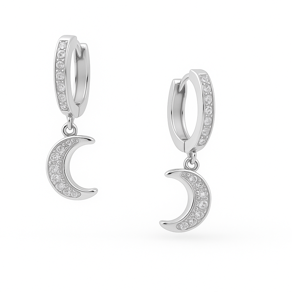 Creatrice di Sogni – Orecchini Luna  Brillante – OFFERTA LIMITATA