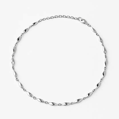 Collana Vento di Luce in Acciaio 316L, anallergica e non annerisce